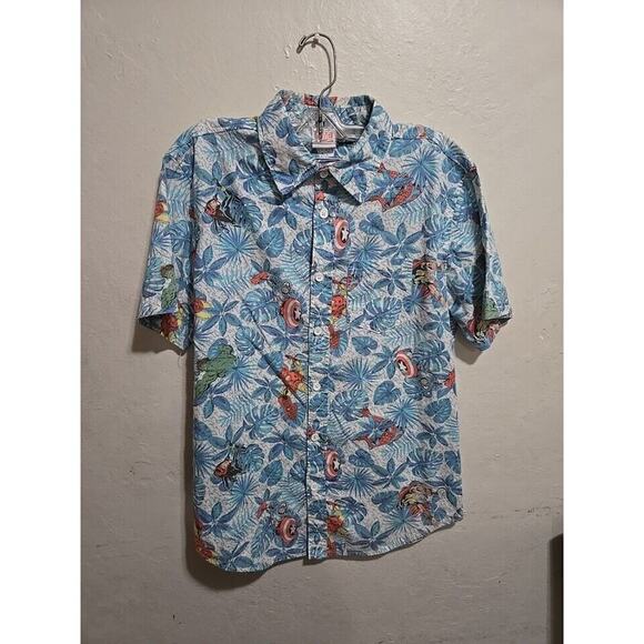 Marvel Other - Marvel Avengers Hawaiian Print Button Up Shirt Men’s Small Short Sleeve Cotton